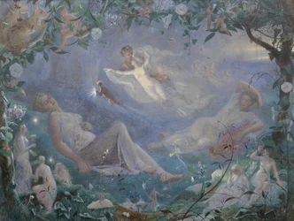 Scene fra En midtsommernattsdrøm, 1873.