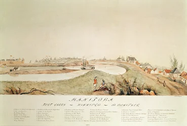 Manitoba, viser en handelsstasjon for Hudson Bay Company, 1871