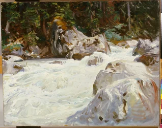 En fossende bekk i Norge, 1901
