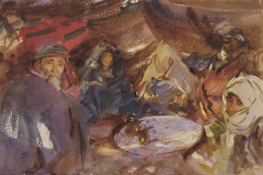 Arabiske sigøynere i et telt, 1905-06