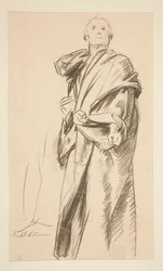 Drapert stående figur