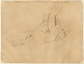 Fallende naken mann [verso], 1918-1919.