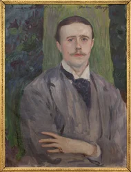 Portrett av Jacques Emile Blanche (1861-1942). Maleri av John Singer Sargent (1856-1925), olje på lerret, fransk kunst fra det 20. århundre. Musee des beaux arts de Rouen.