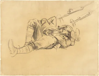 Studier for Gassed [recto], 1918-1919.
