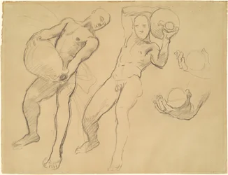Studier av Notus for The Winds, 1922-1925.