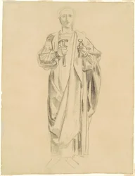 Studie for "Dogma of the Redemption: Frieze of Angels" [recto]