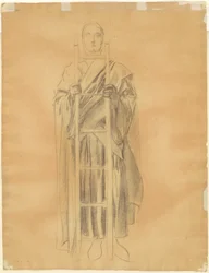 Studie for "Dogma of the Redemption: Frieze of Angels" [verso]