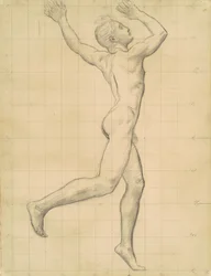 Studie av Apollo for Apollo og Daphne, ca. 1918.