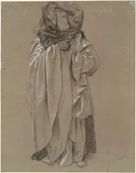 Studie av Ezekiel for Frise of Prophets, 1890-1892.