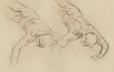 Studie av en av horene (tredje figur fra venstre, rotert) til Apollo i sin vogn med horene, veggmaleri, trappeoppgang, Museum of Fine Arts, Boston