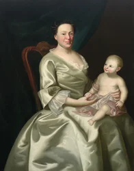 Portrett av fru Daniel Rea og barn