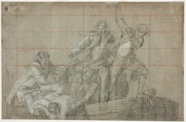 Rescue Group, 177778 (svart kritt forsterket med hvitt på papir)