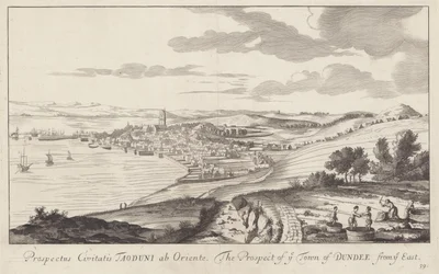 Et bilde av Dundee, Angus, Skottland tegnet i 1693