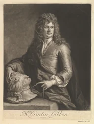 Portrett av Grinling Gibbons, 1690.