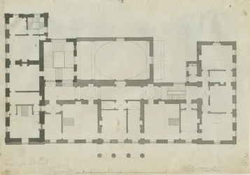 Chillington Hall: penn- og blyanttegning, nd [1789] (tegning)
