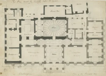 Chillington Hall: penn- og blyanttegning, nd [1789]