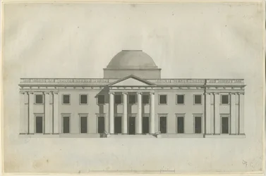 Chillington Hall: penn- og vasketegning, nd [1780-tallet] (tegning)
