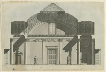 Chillington Hall: sepia-tegning, nd [1789] (tegning)