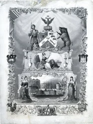 Det forente selskap av børstemakere, ca. 1840 (gravering på papir)