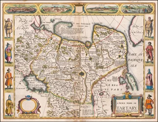 Kart over Tartary fra 1626 av John Speed