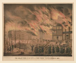 Den store brannen i byen New York, 16. desember 1835
