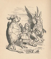 The Mock Turtle, Alice and The Gryphon, 1889