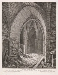 Østre inngang til cellen i det sørvestlige tårnet i Tower of London