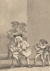 Hogarth etter å ha blitt fulgt av Barry og en venn ble tatt for å støtte en gutt til å kjempe med hensikt for å fange hans engstelige ansikt