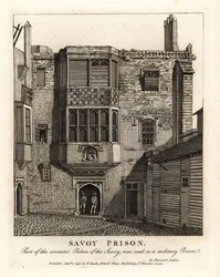 Savoy fengsel, en del av det gamle palasset i Savoy, brukt som et militærfengsel på 1700-tallet
