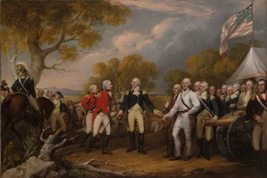 Overgivelsen av general Burgoyne ved Saratoga, 16. oktober 1777