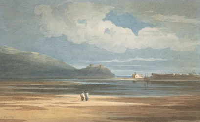 Harlech slott over Traeth Mawr, 1800-1842.