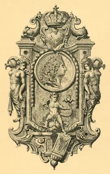 Nøkkelplate i stål, tidlig på 1700-tallet, 1881.