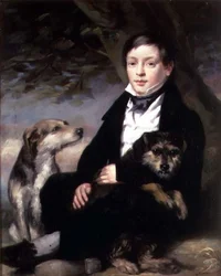Portrett av Master Raines, av Wheldrake Manor, York (olje på lerret)