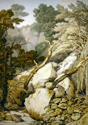 Chudleigh, Devon (penn og grått blekk og akvarell over blyant på papir)