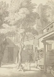 Gårdsplassen til Mr. Bank's House, Northernhay, Exeter