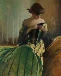 Studie i svart og grønt, 1906.