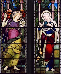 Bebudelsen, ca. 1885 (farget glass)