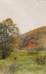 Quantock-åsene, ca. 1870 (akvarell på papir)
