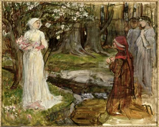 Dante og Beatrice, ca. 1916-17 (olje på lerret)