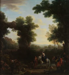 Klassisk landskap med sigøynere, 1748.
