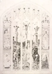Østvindu i St Margaret, Westminster, som viser korsfestelsen, London, 1787