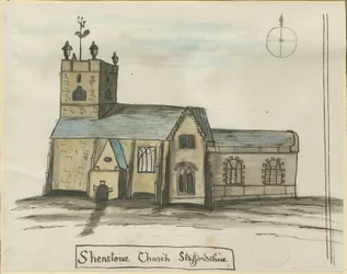 Shenstone Church: vannfargemaleri, nd [1784] (maleri)