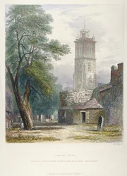 Church of St Giles without Cripplegate, City of London, 1851