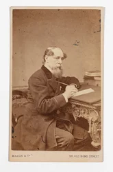 Carte-de-visite av Charles Dickens, av John & Charles Watkins