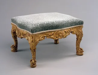 Krakk, ca. 1757 (limewood, forgylt og møbeltrekk)