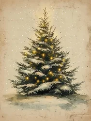 Snødekt juletre