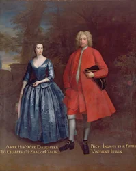 Portrett av Rich, 5. Viscount Irwin and his Wife Anne, ca. 1715-20 (olje på lerret)