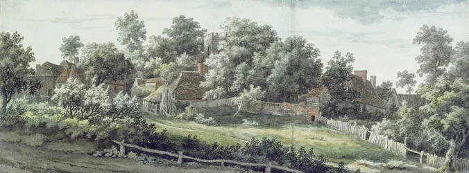 Harbledown, nær Canterbury, 1757 (wc med penn og grått blekk over grafitt på papir)
