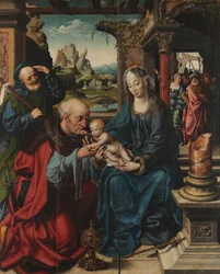 Cleve (attribuert) - De vise menns tilbedelse - midtpanel, ca. 1515, Museo e Real Bosco di Capodimonte