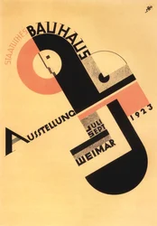Bauhaus-utstilling. Postkort, 1923